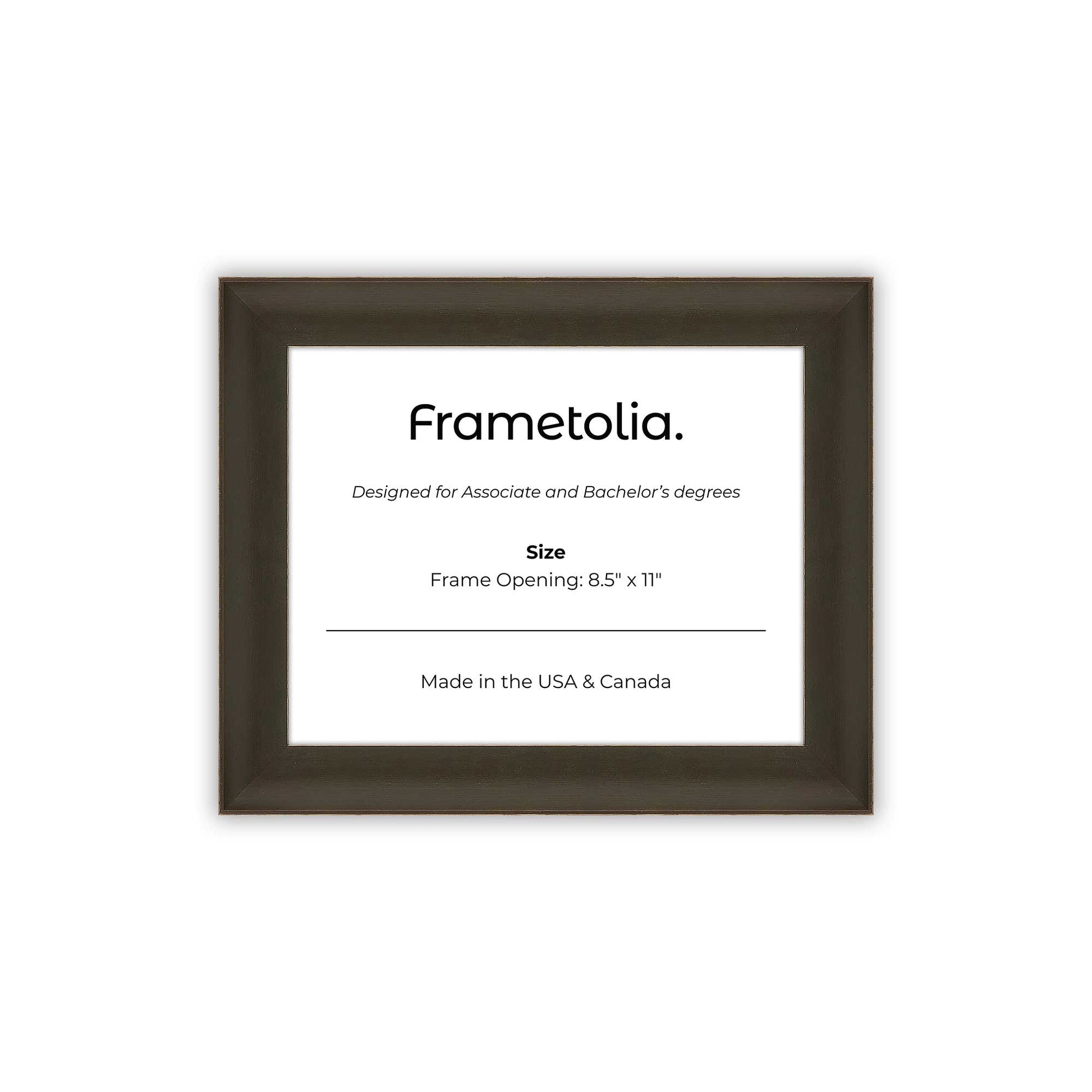 8.5" x 11" Bravo Brown FAMILY  Diploma Frame - No Mat