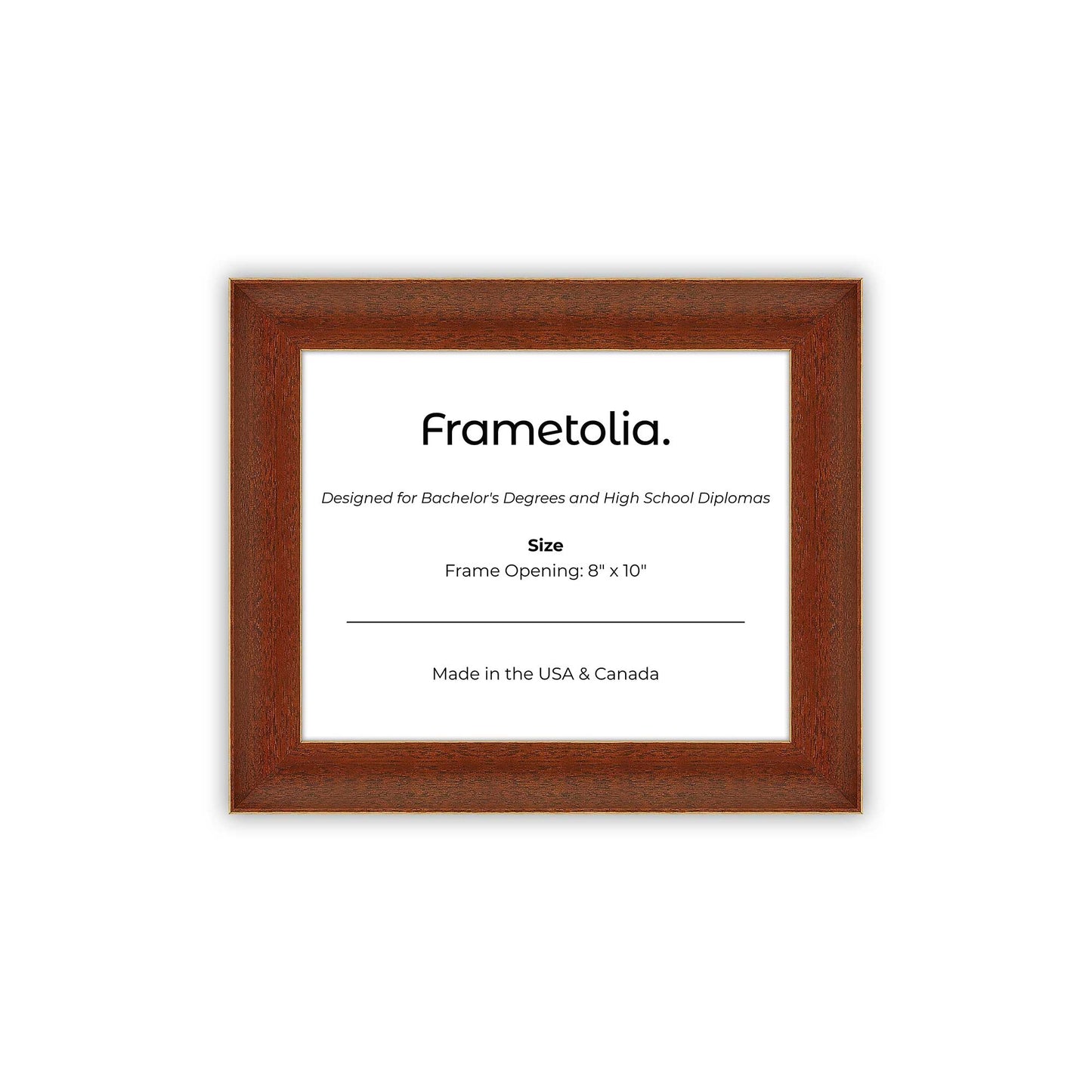 8" x 10" Honey FAMILY Diploma Frame - No Mat