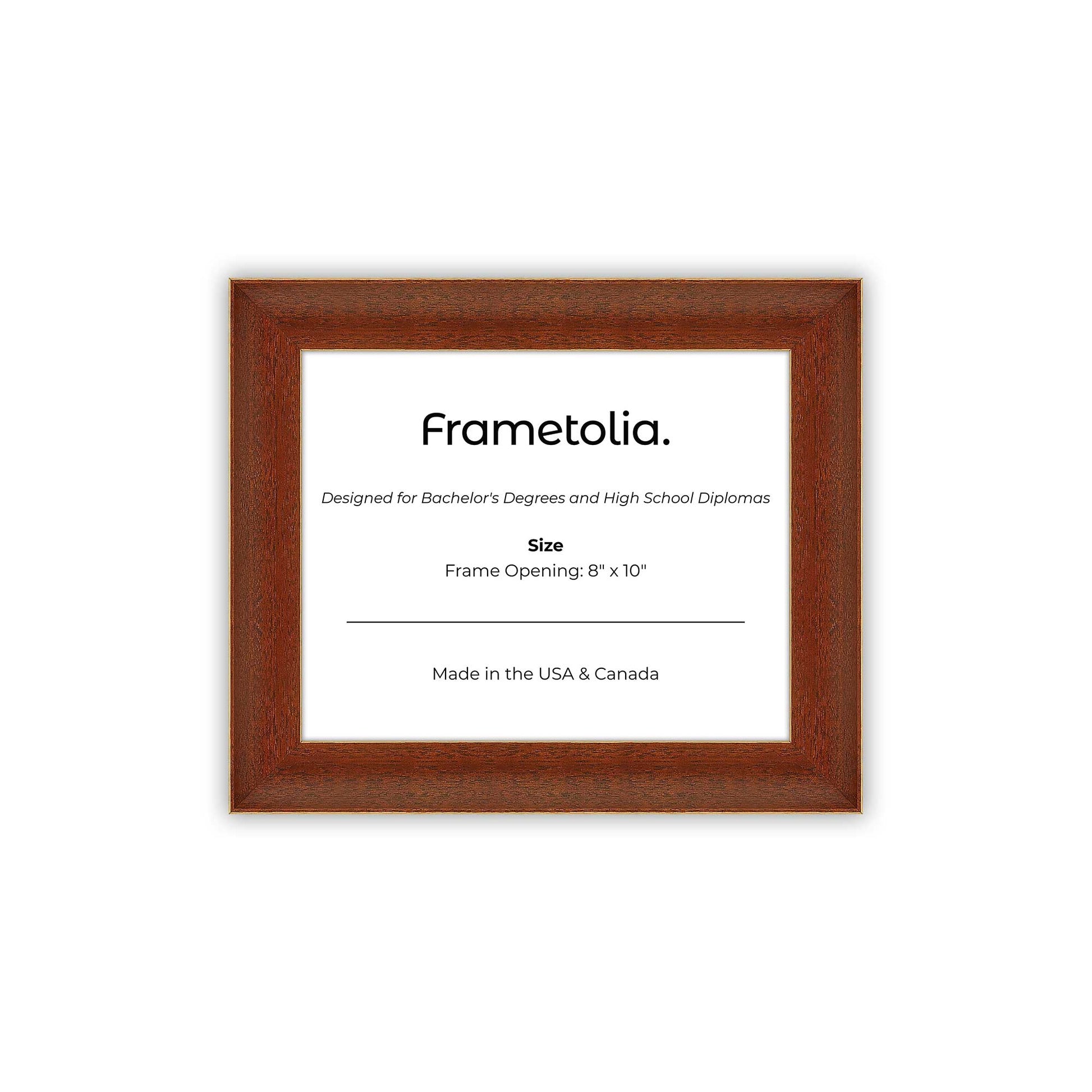 8" x 10" Honey FAMILY Diploma Frame - No Mat