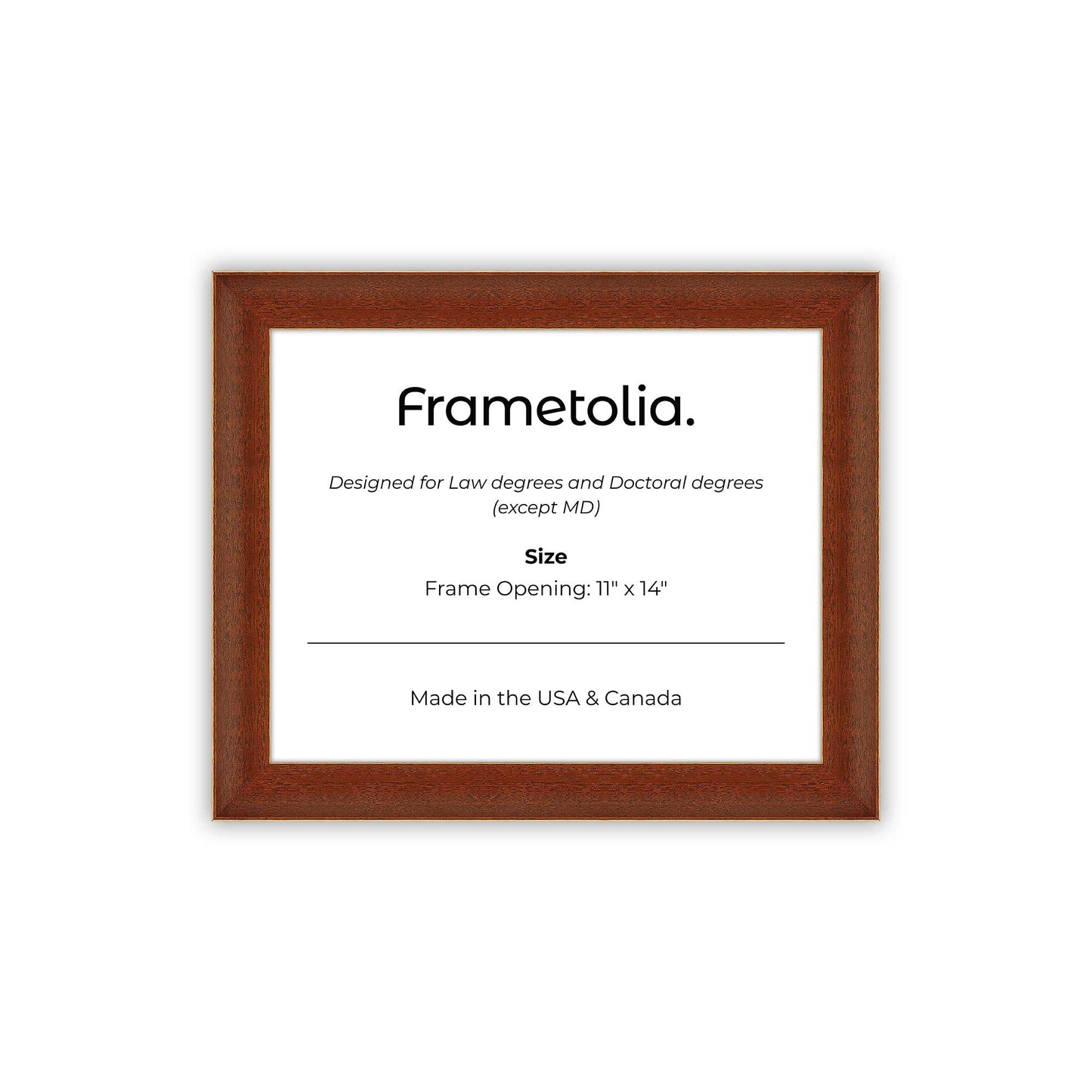 11" x 14" Honey FAMILY  Diploma Frame - No Mat