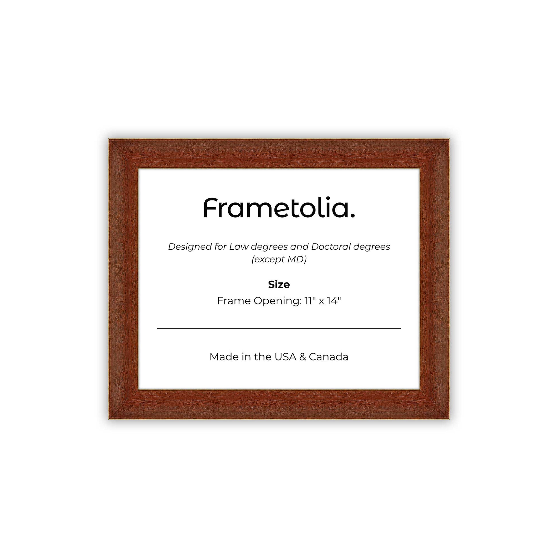 11" x 14" Honey FAMILY  Diploma Frame - No Mat