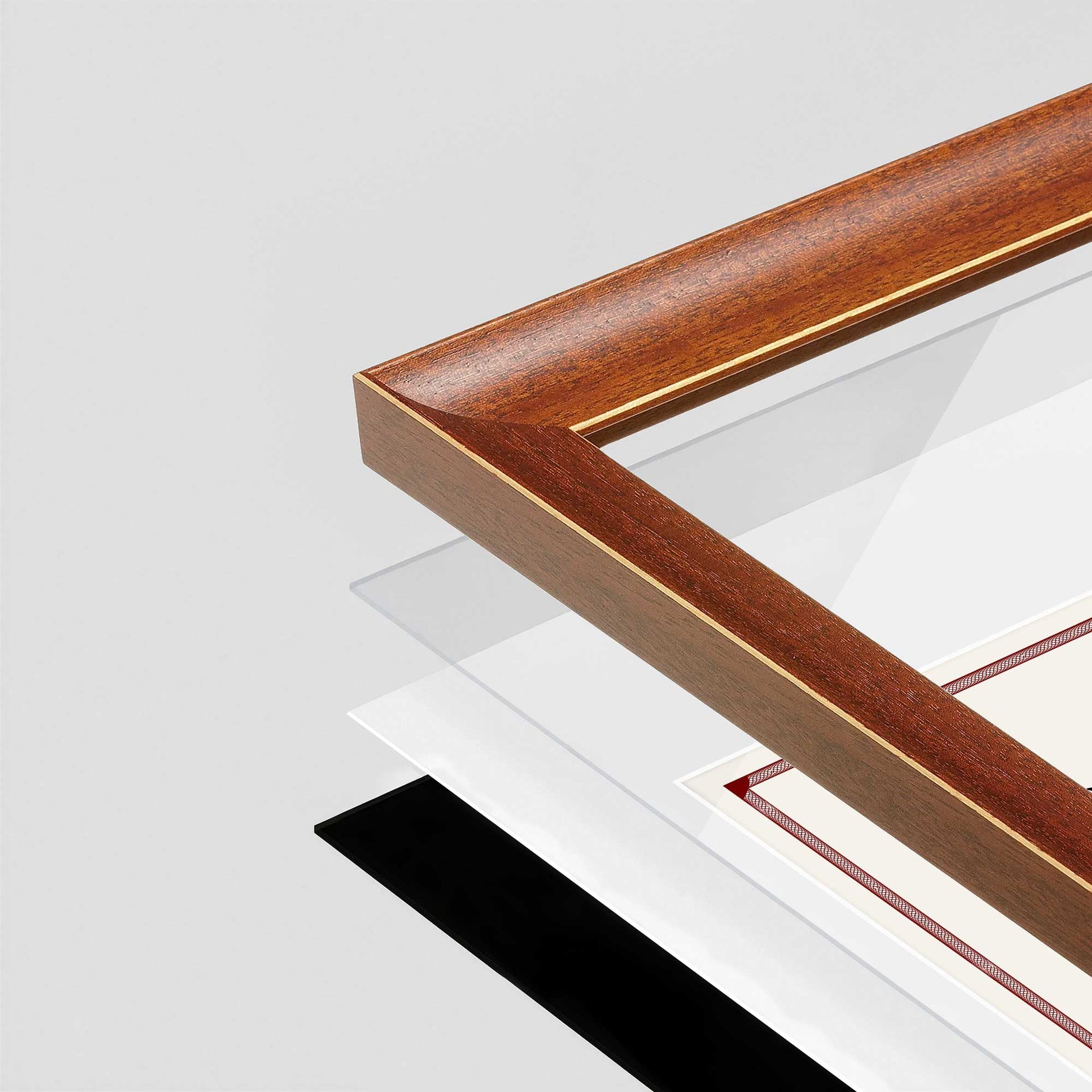 Honey FAMILY Wall Frame corner Close up with layers broken out