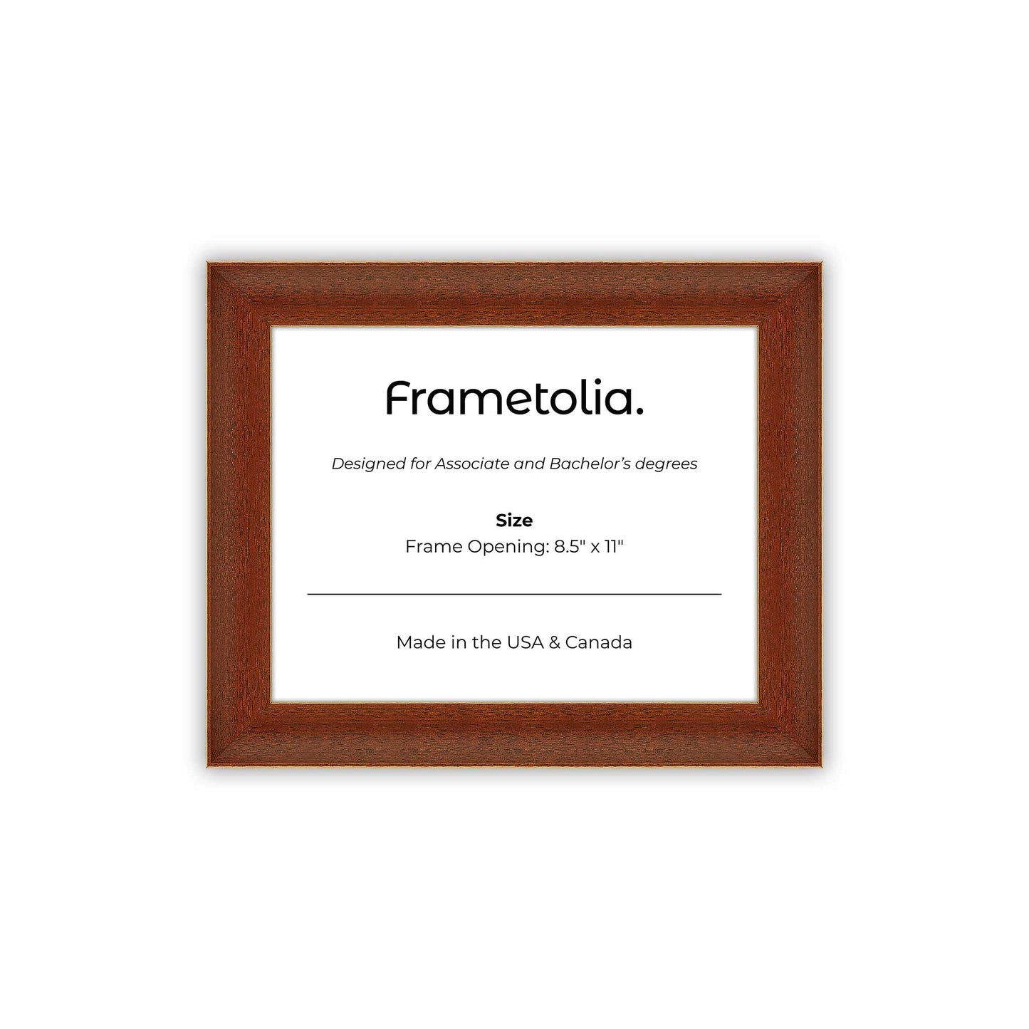 8.5" x 11" Honey FAMILY  Diploma Frame - No Mat