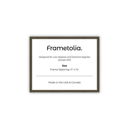 11" x 14" Raven Black FAMILY  Diploma Frame - No Mat