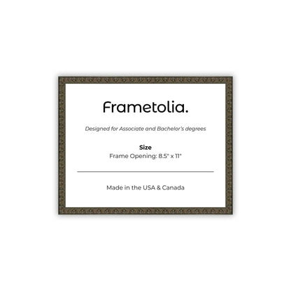 8.5" x 11" Raven Black FAMILY  Diploma Frame - No Mat