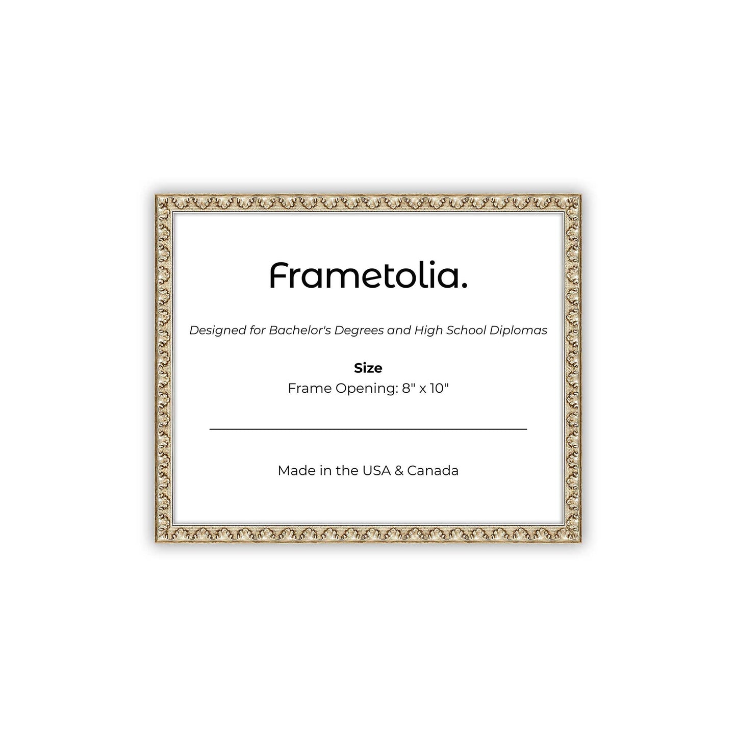 8" x 10" Sillver Leaf FAMILY Diploma Frame - No Mat