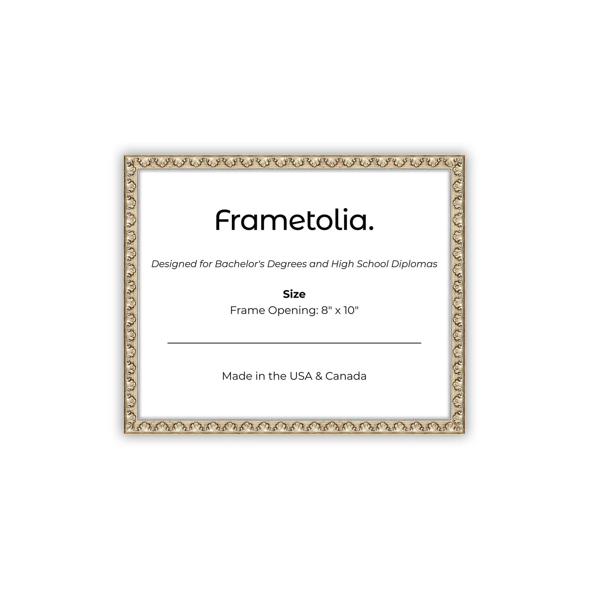 8" x 10" Sillver Leaf FAMILY Diploma Frame - No Mat