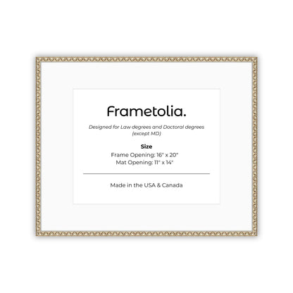 16" x 20" Sillver Leaf FAMILY  Diploma Frame with Mat - 11 x 14 opening