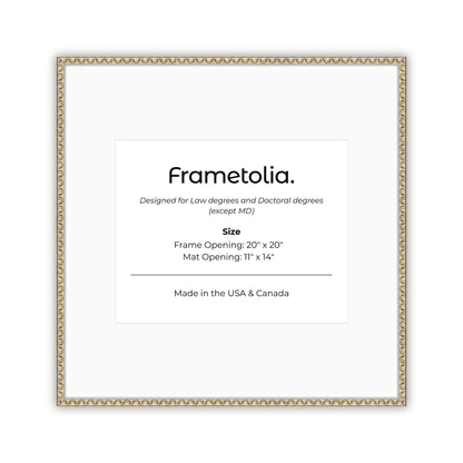 20" x 20" Sillver Leaf FAMILY  Diploma Frame with Mat - 11 x 14 opening