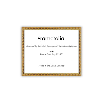8" x 10" Gold Leaf FAMILY Diploma Frame - No Mat