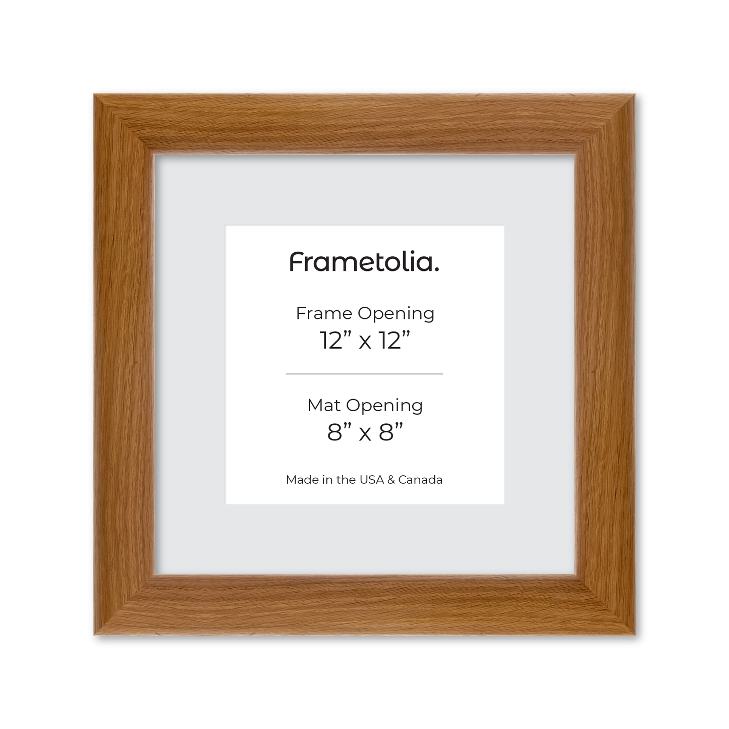 12" x 12" Light Oak Hudson Valley Wall Frame