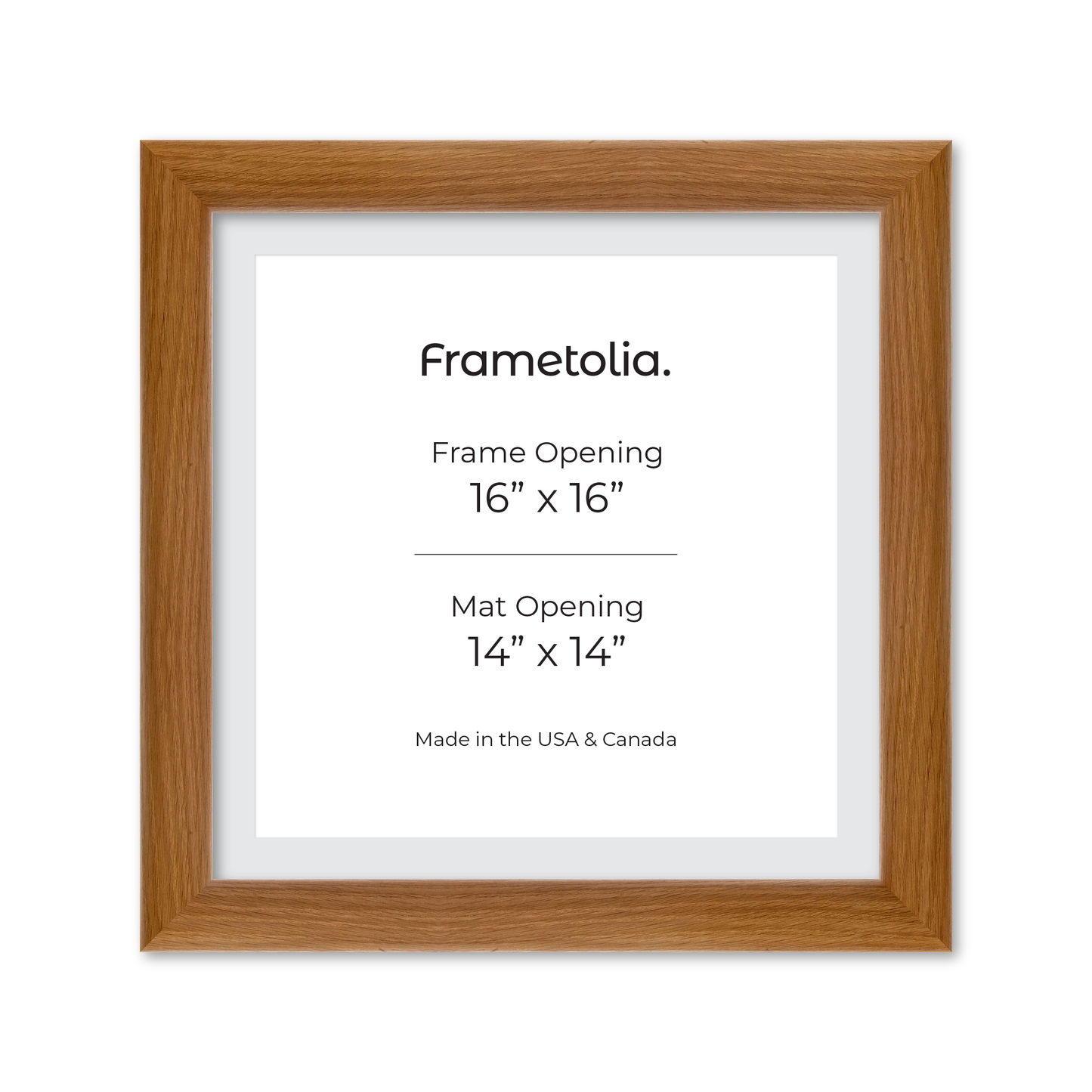 16" x 16" Light Oak Hudson Valley Wall Frame
