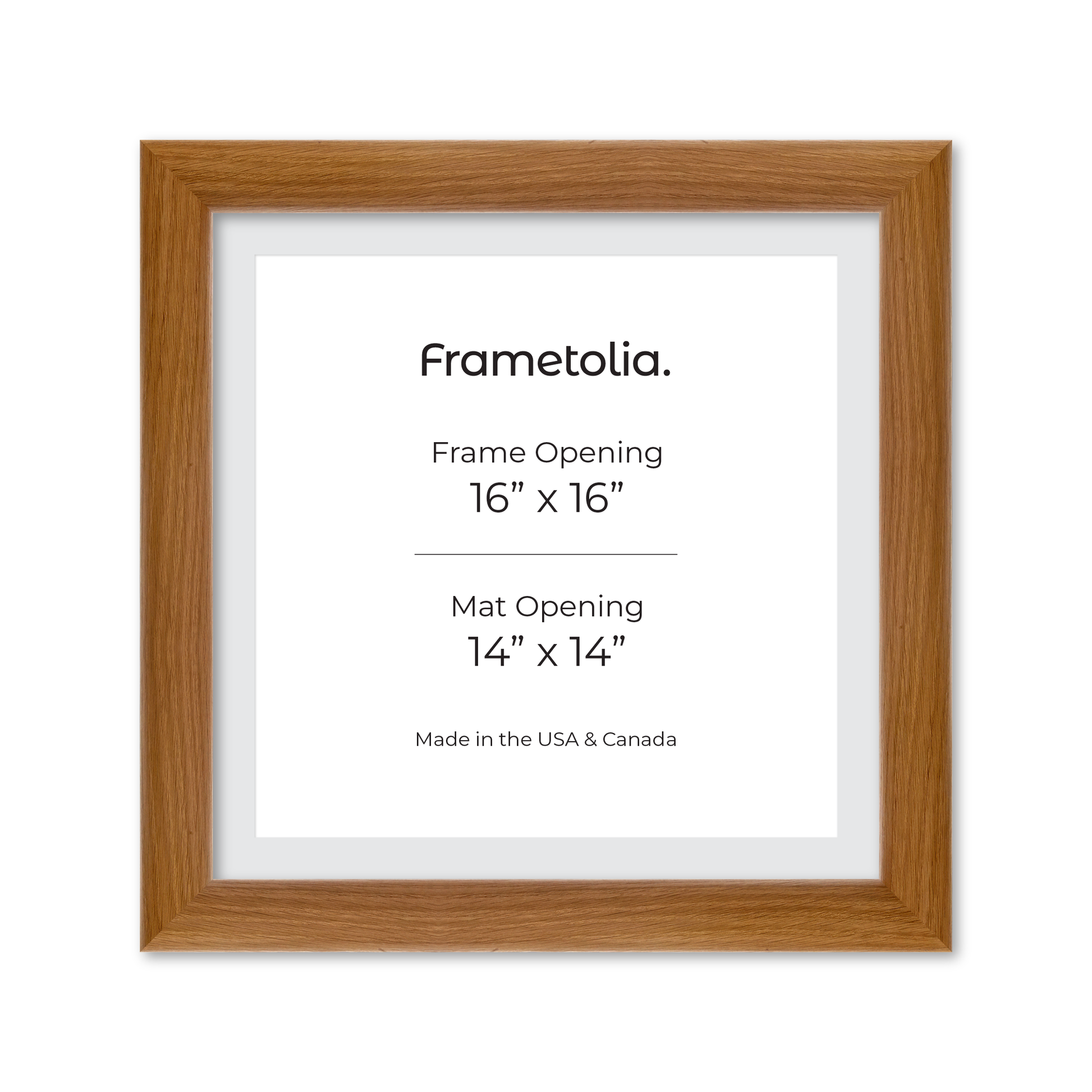 16" x 16" Light Oak Hudson Valley Wall Frame