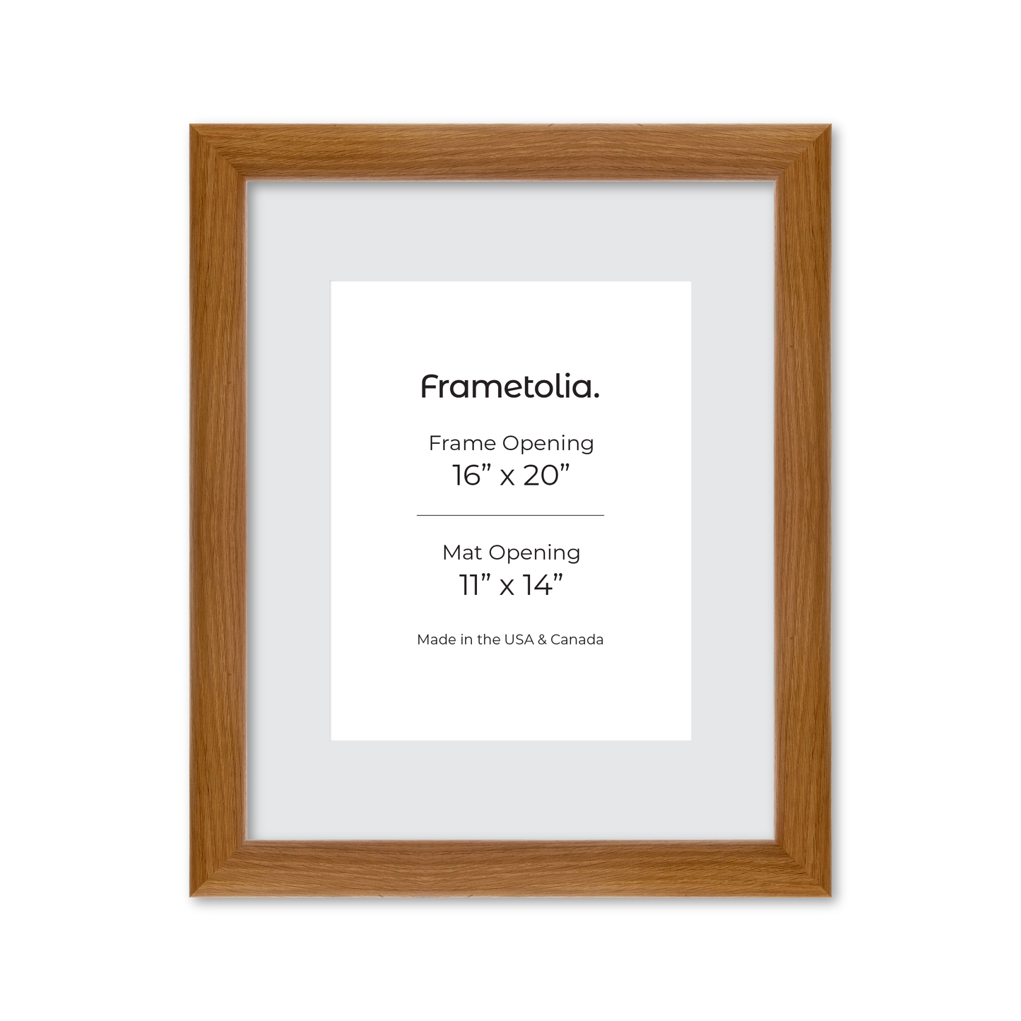 16" x 20" Light Oak Hudson Valley Wall Frame