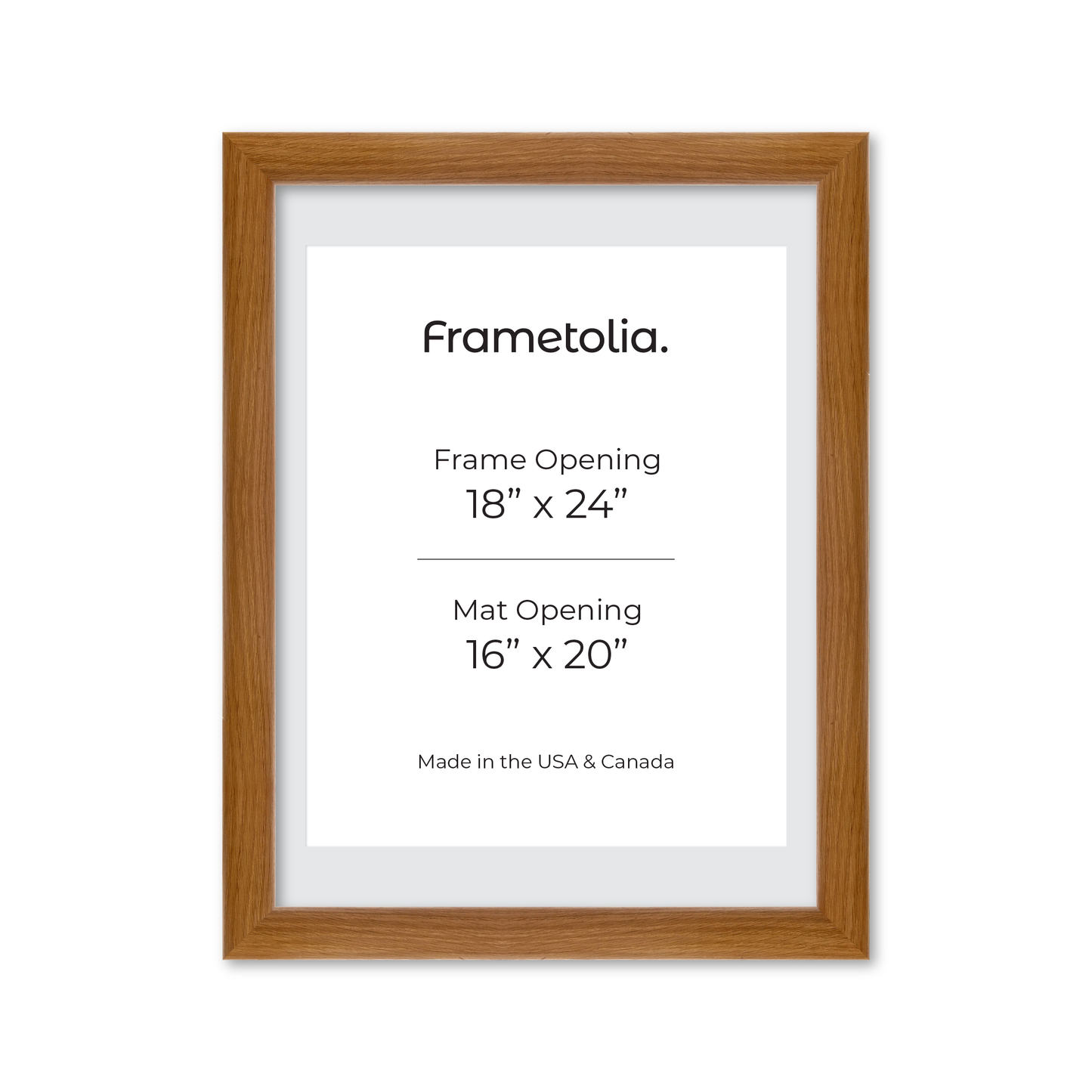 18" x 24" Light Oak Hudson Valley Wall Frame