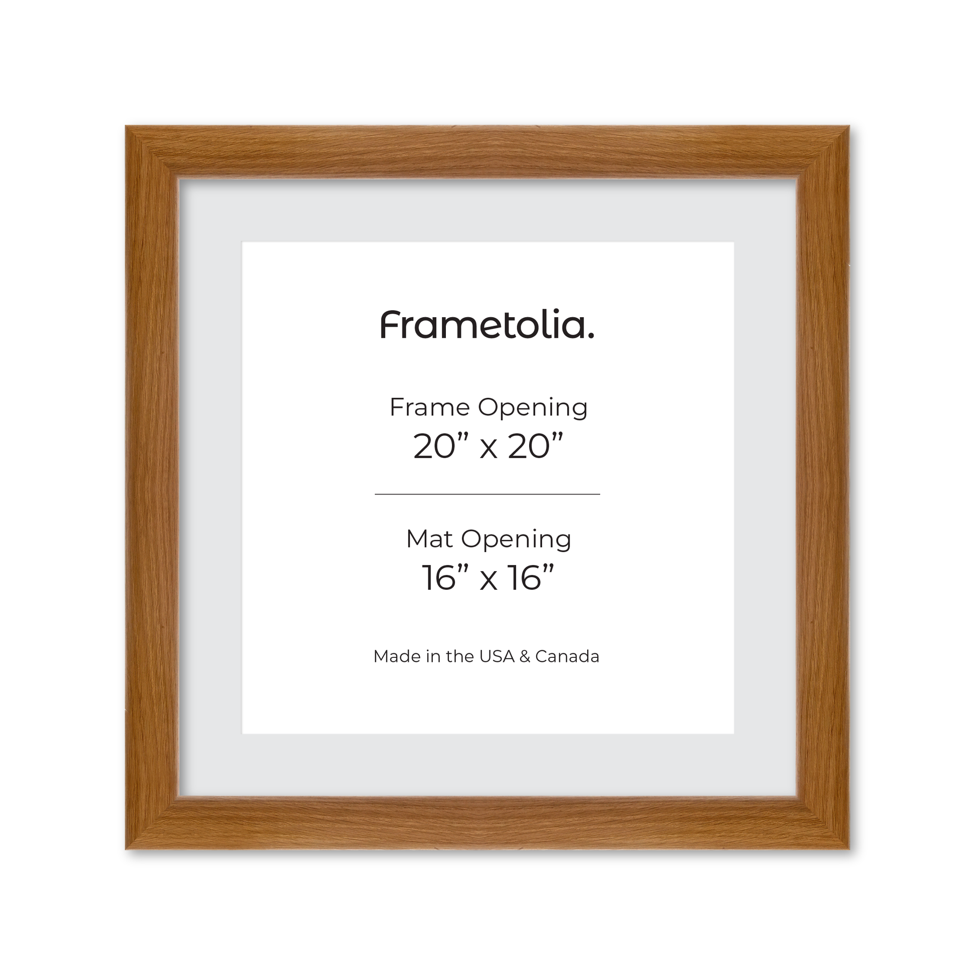 20" x 20" Light Oak Hudson Valley Wall Frame