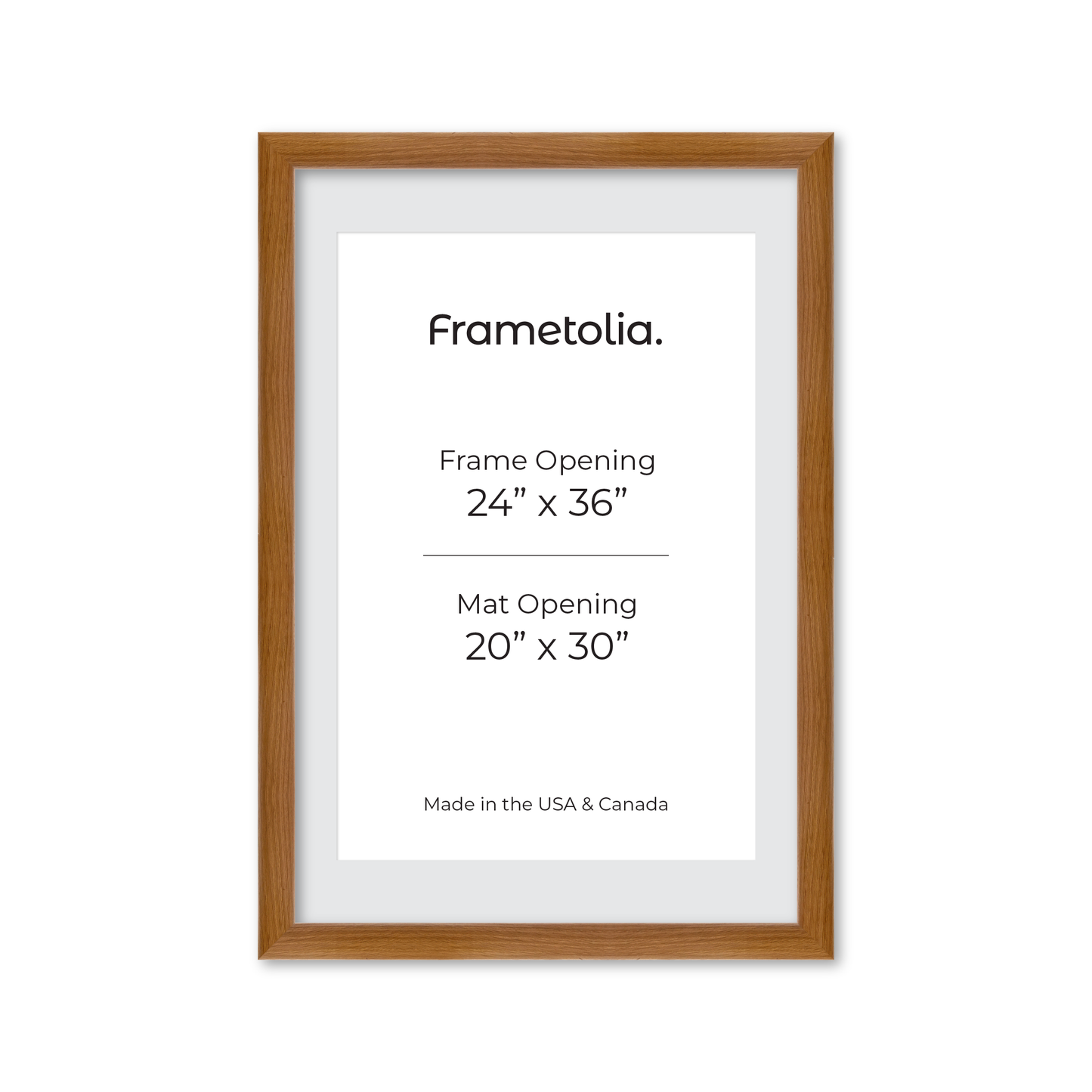 24" x 36" Light Oak Hudson Valley Wall Frame