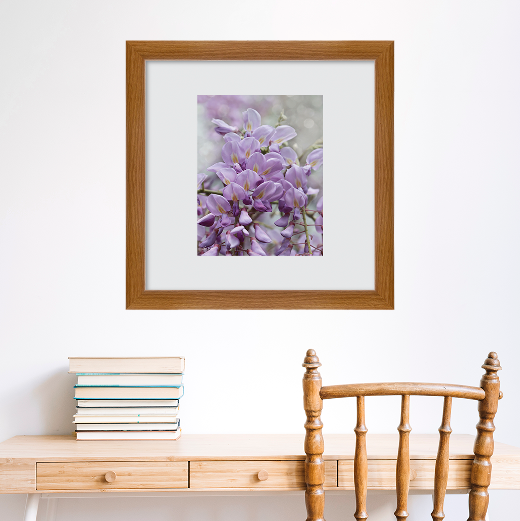 Light Oak Hudson Valley Wall Frame Hanging on the wall