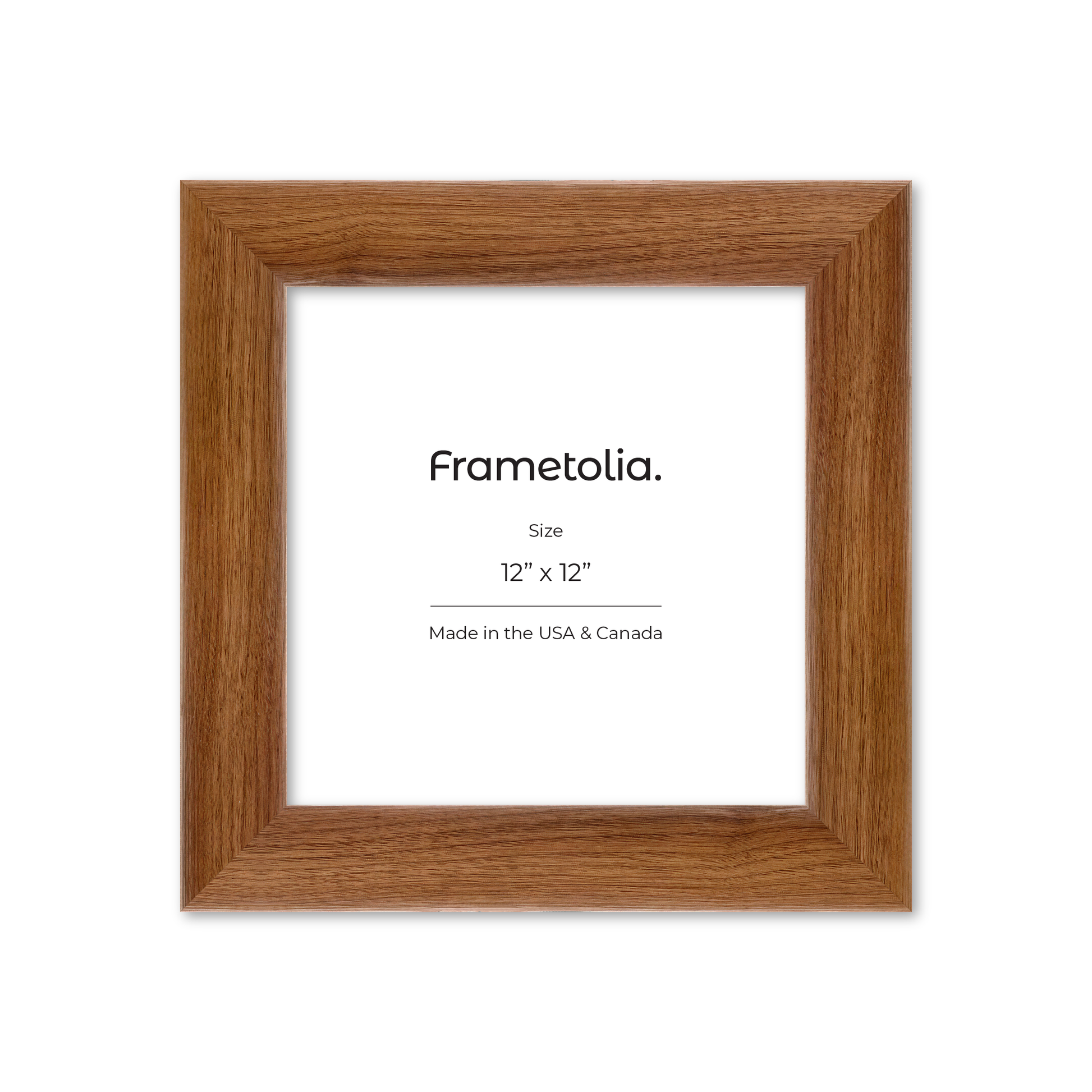 12" x 12" Light Walnut Hudson Valley Wall Frame