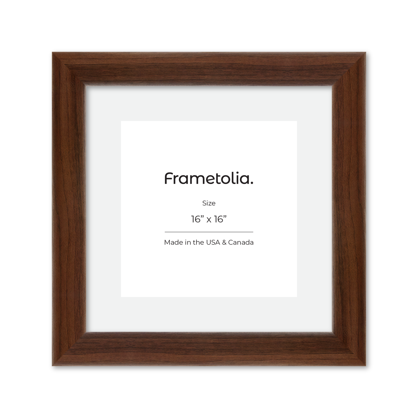 16" x 16" Dark Walnut Hudson Valley Wall Frame