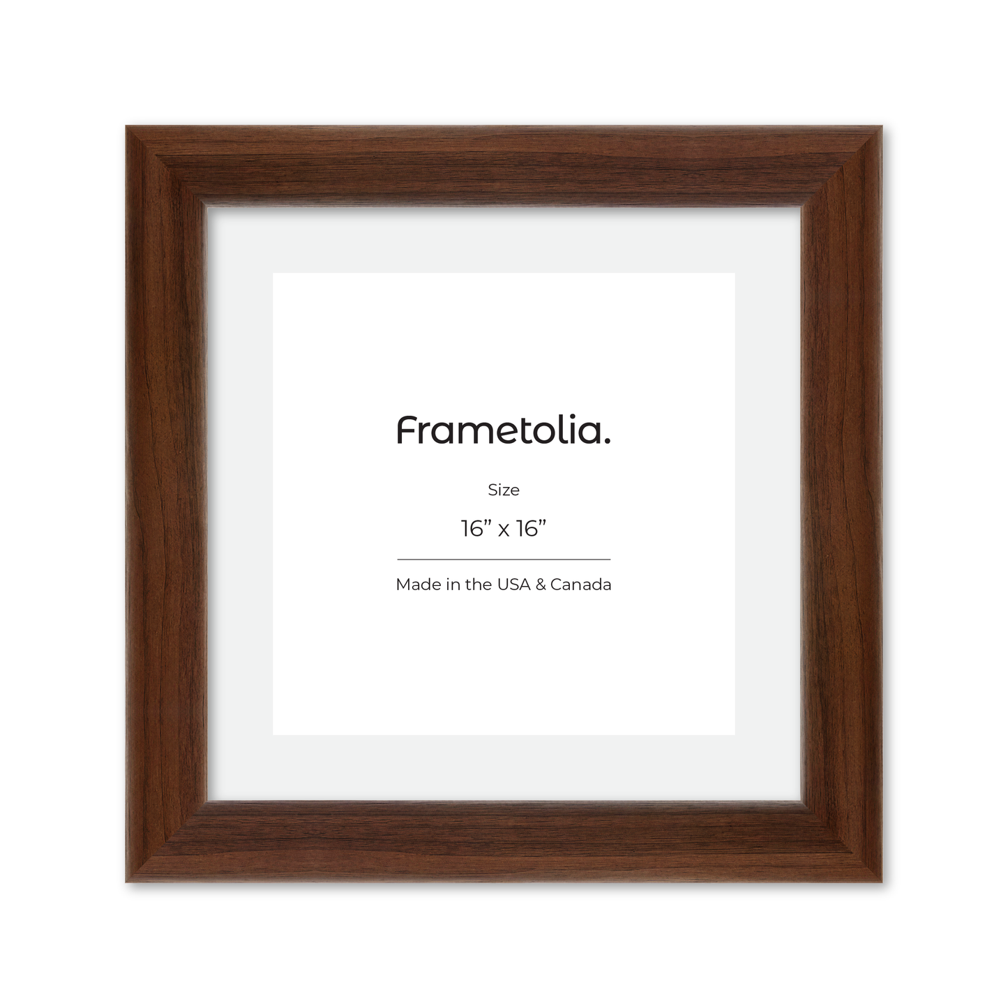 16" x 16" Dark Walnut Hudson Valley Wall Frame