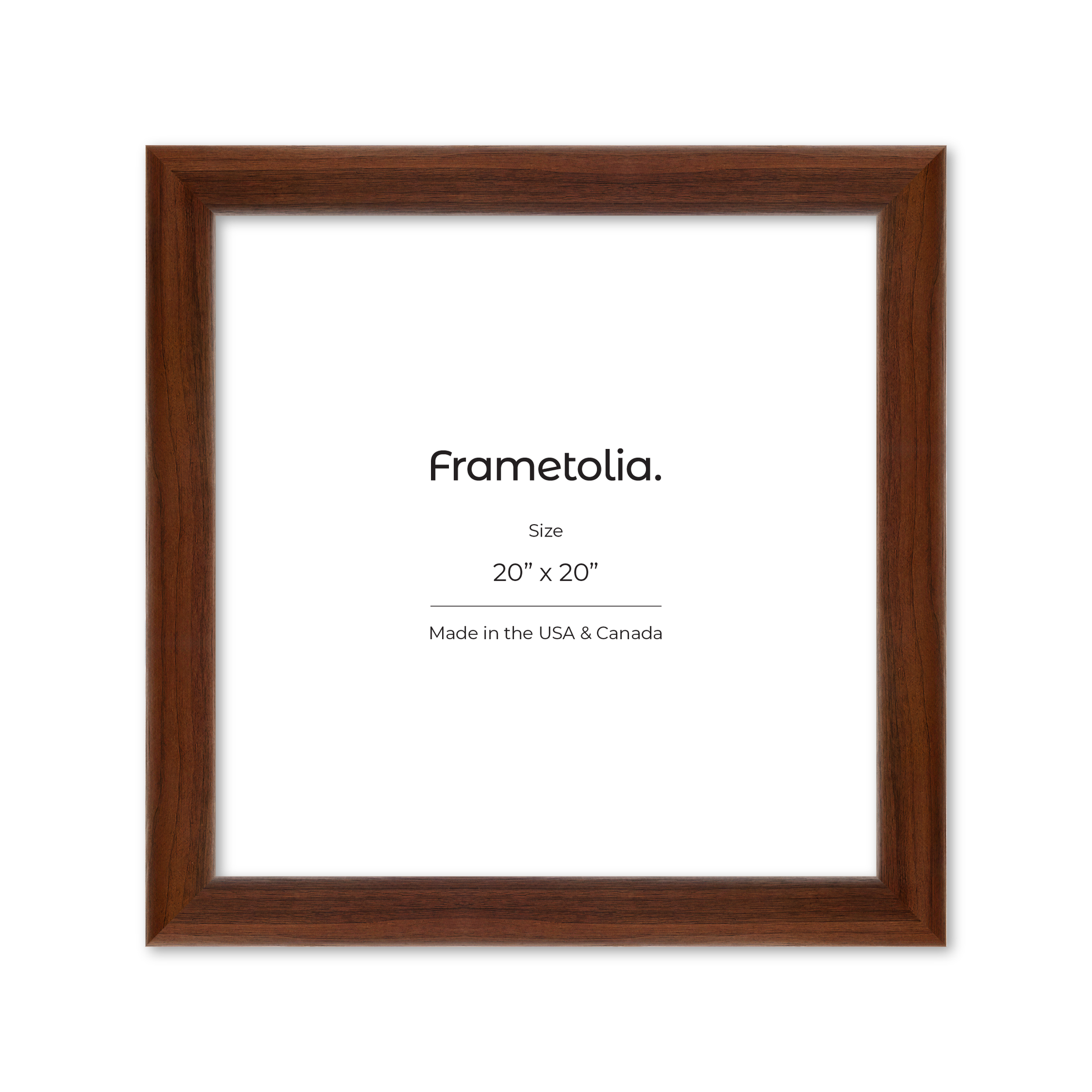 20" x 20" Dark Walnut Hudson Valley Wall Frame