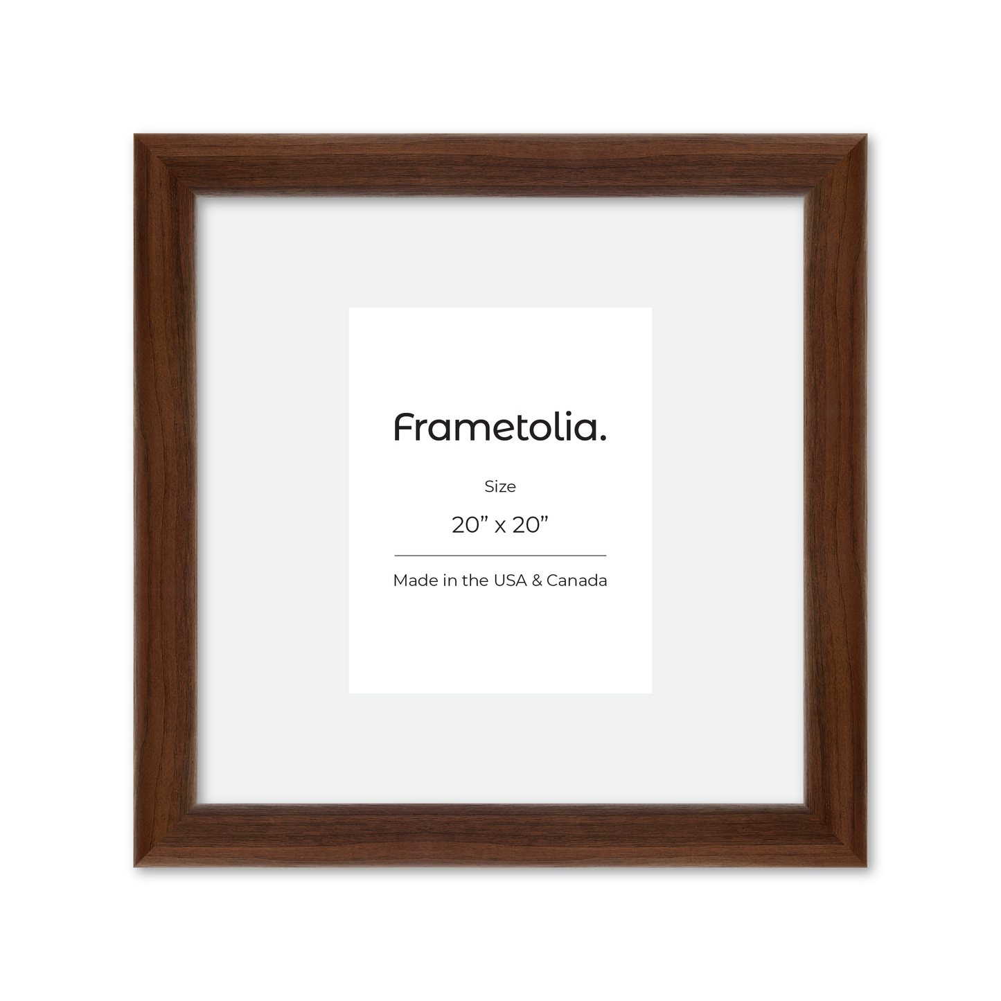 20" x 20" Dark Walnut Hudson Valley Wall Frame