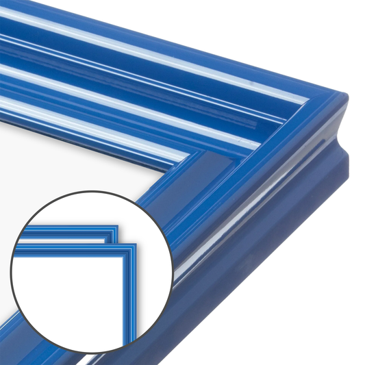 Seaport Blue Wide Width Wall Frame, Set of 2