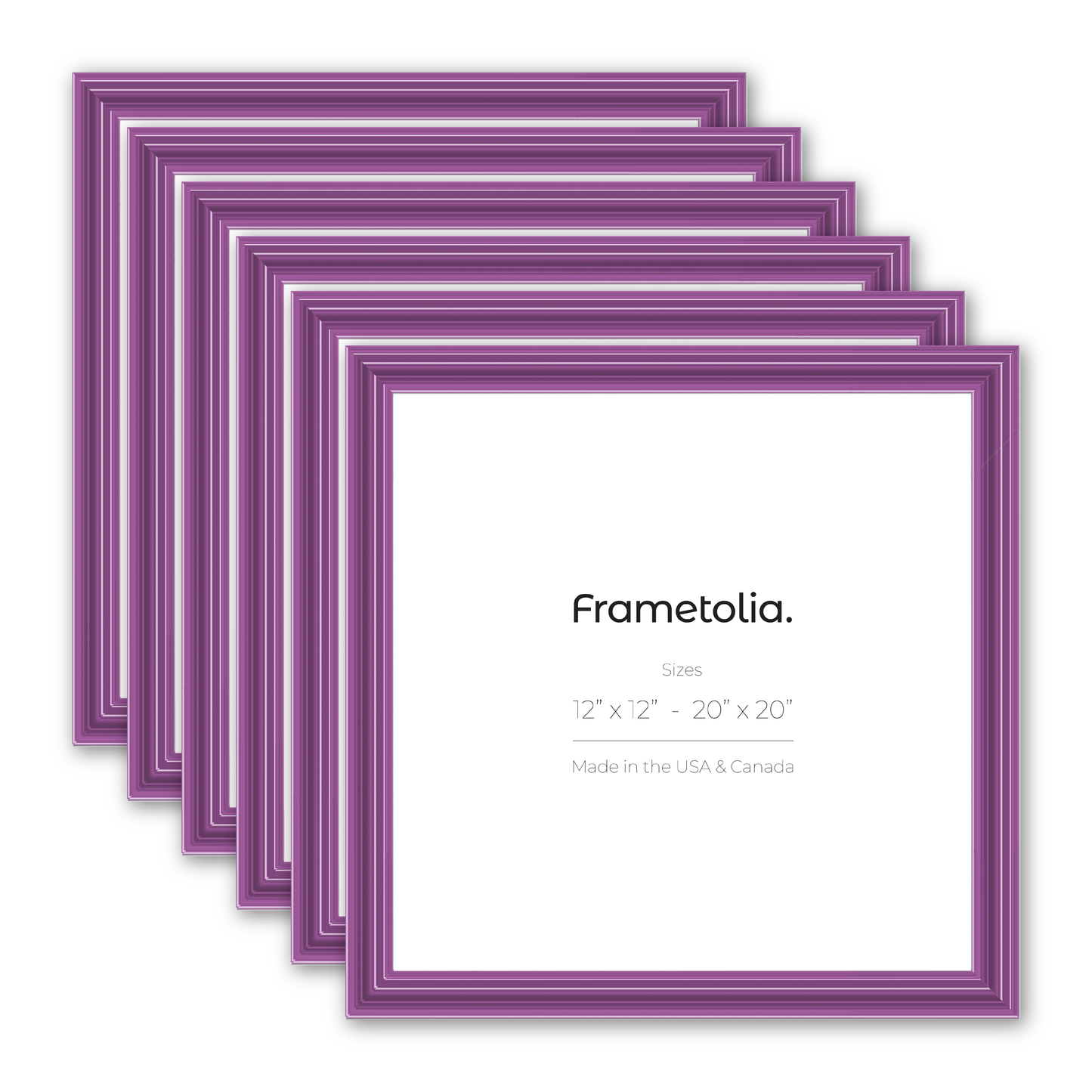 Royal Lilac Wide Width Wall Frame, Set of 6