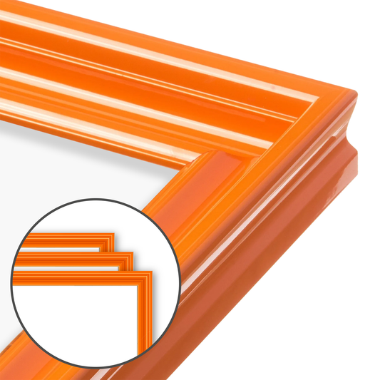 Orange Marmalade Wide Width Wall Frame, Set of 3