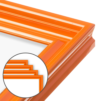 Orange Marmalade Wide Width Wall Frame, Set of 4