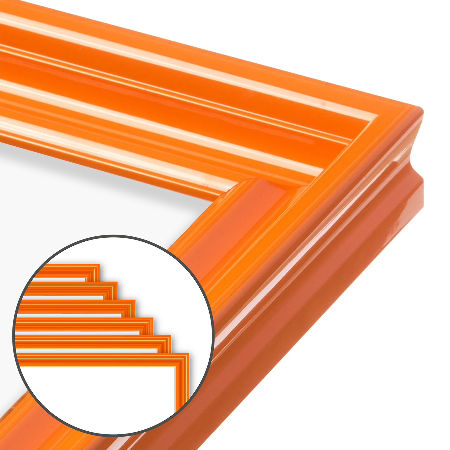 Orange Marmalade Wide Width Wall Frame, Set of 6