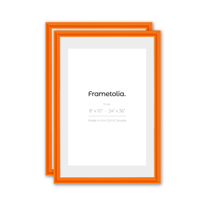 Orange Marmalade Wide Width Wall Frame, Set of 2