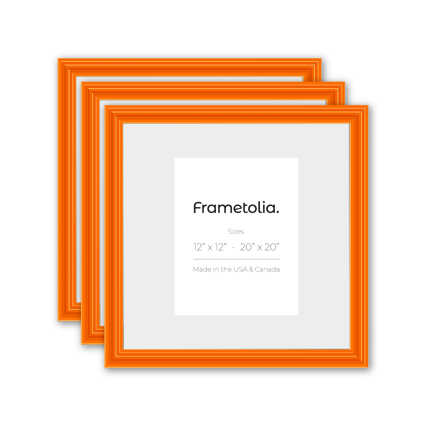 Orange Marmalade Wide Width Wall Frame, Set of 3