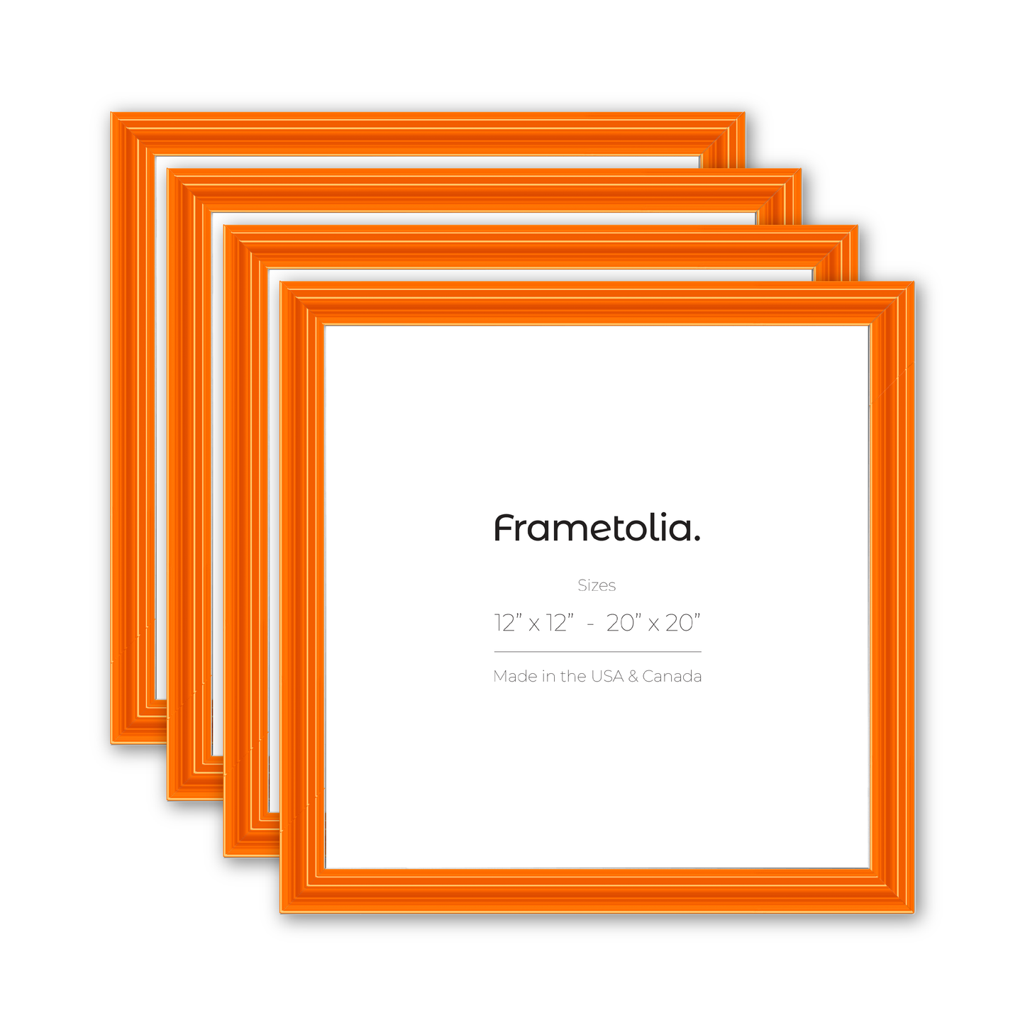 Orange Marmalade Wide Width Wall Frame, Set of 4