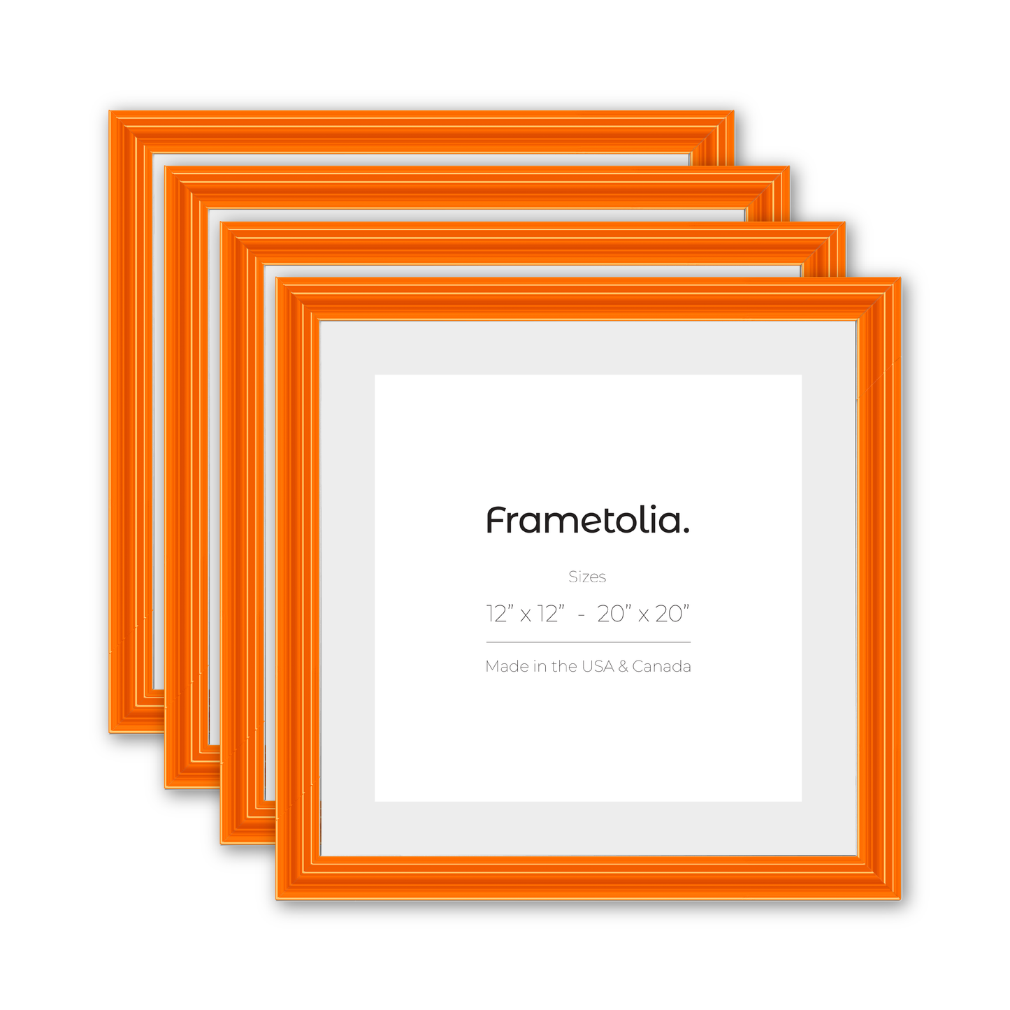 Orange Marmalade Wide Width Wall Frame, Set of 4