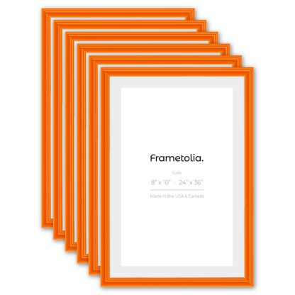 Orange Marmalade Wide Width Wall Frame, Set of 6