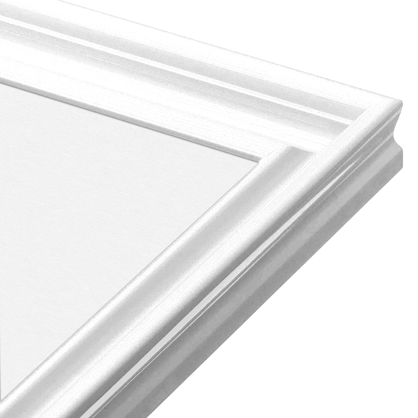 Electric White Gloss Wide Width Wall Frame, Set of 2