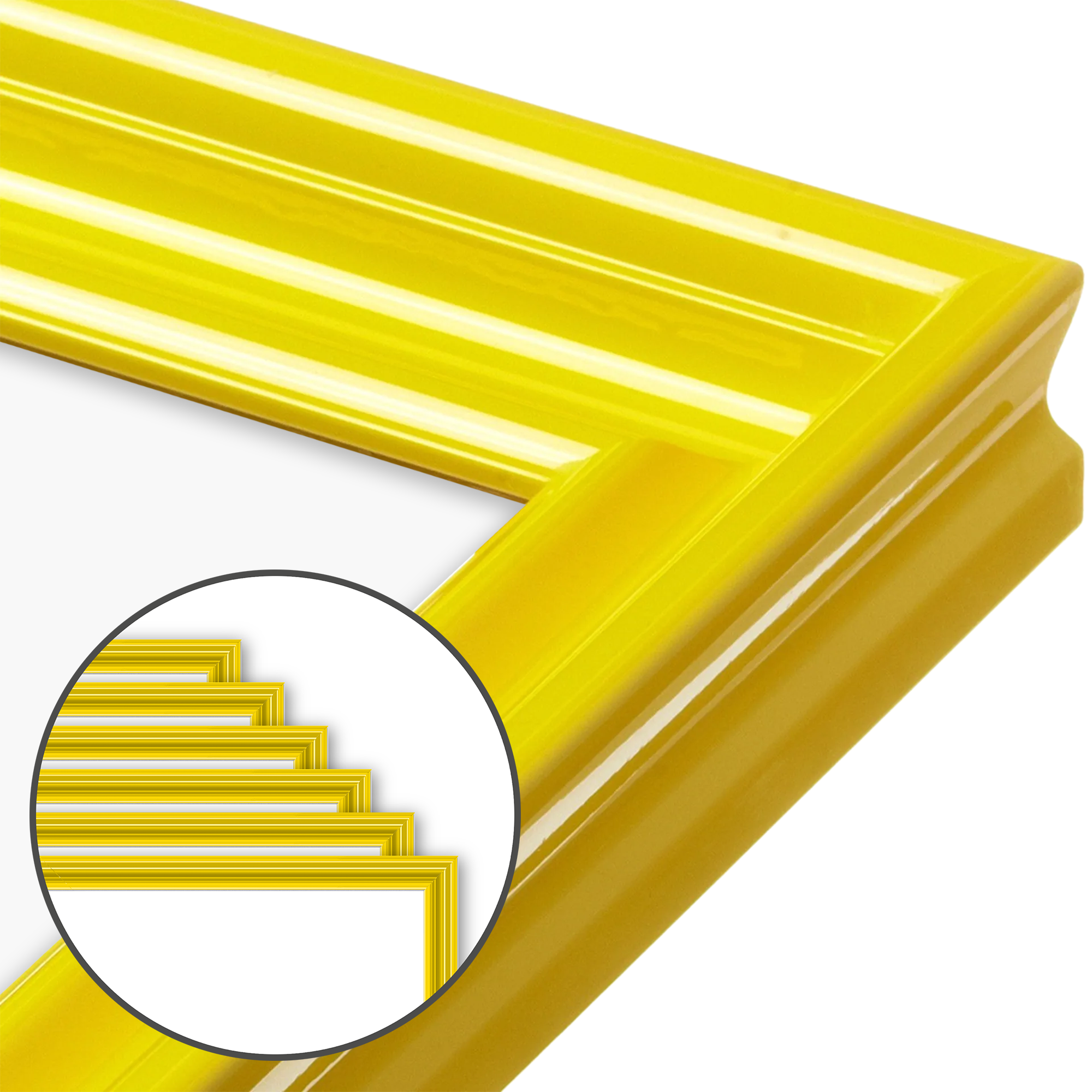 Sunburst Yellow Solano Wall Frame, Set of 6 – Frametolia.