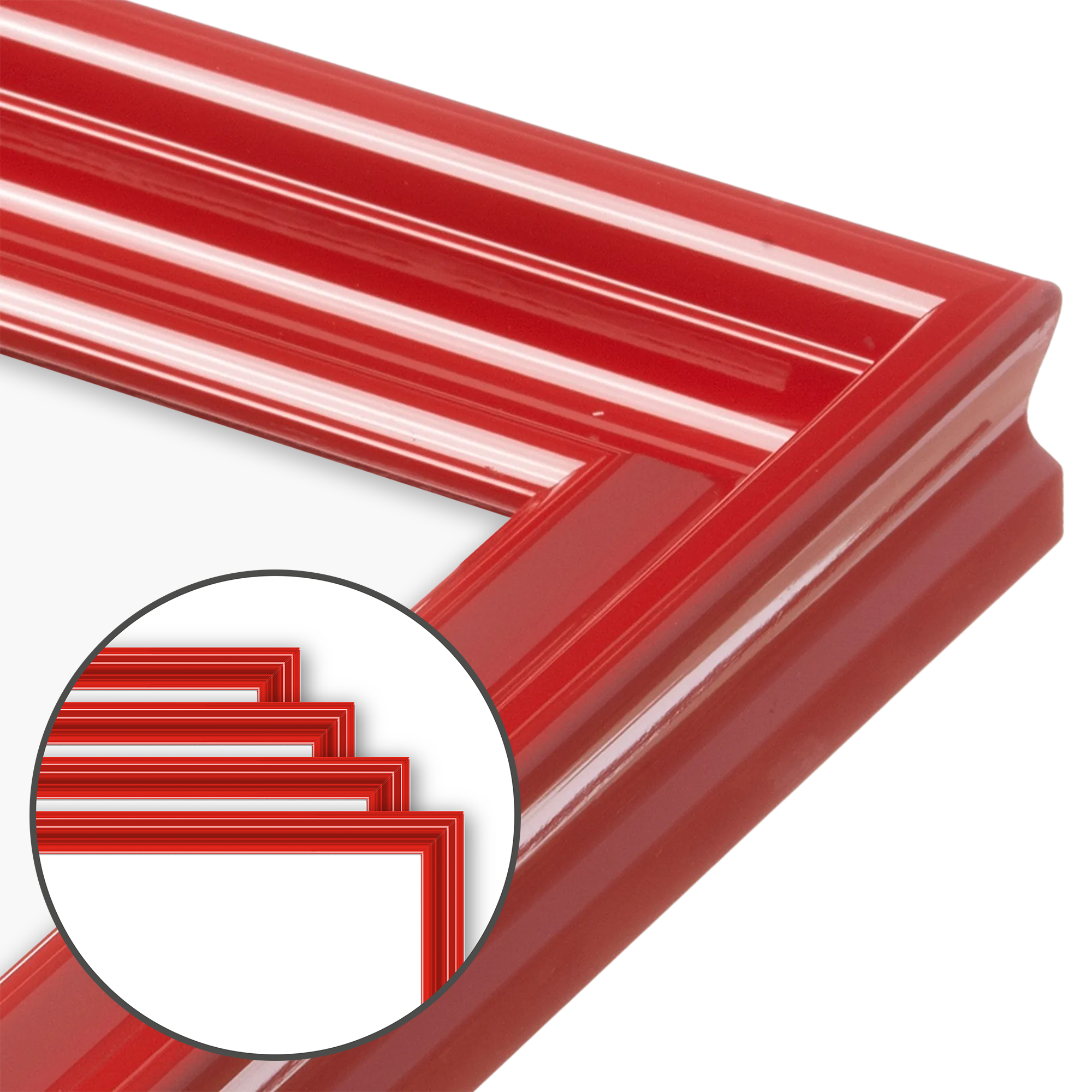 Cherry Red Gloss Solano Wall Frame, Set of 4 – Frametolia.