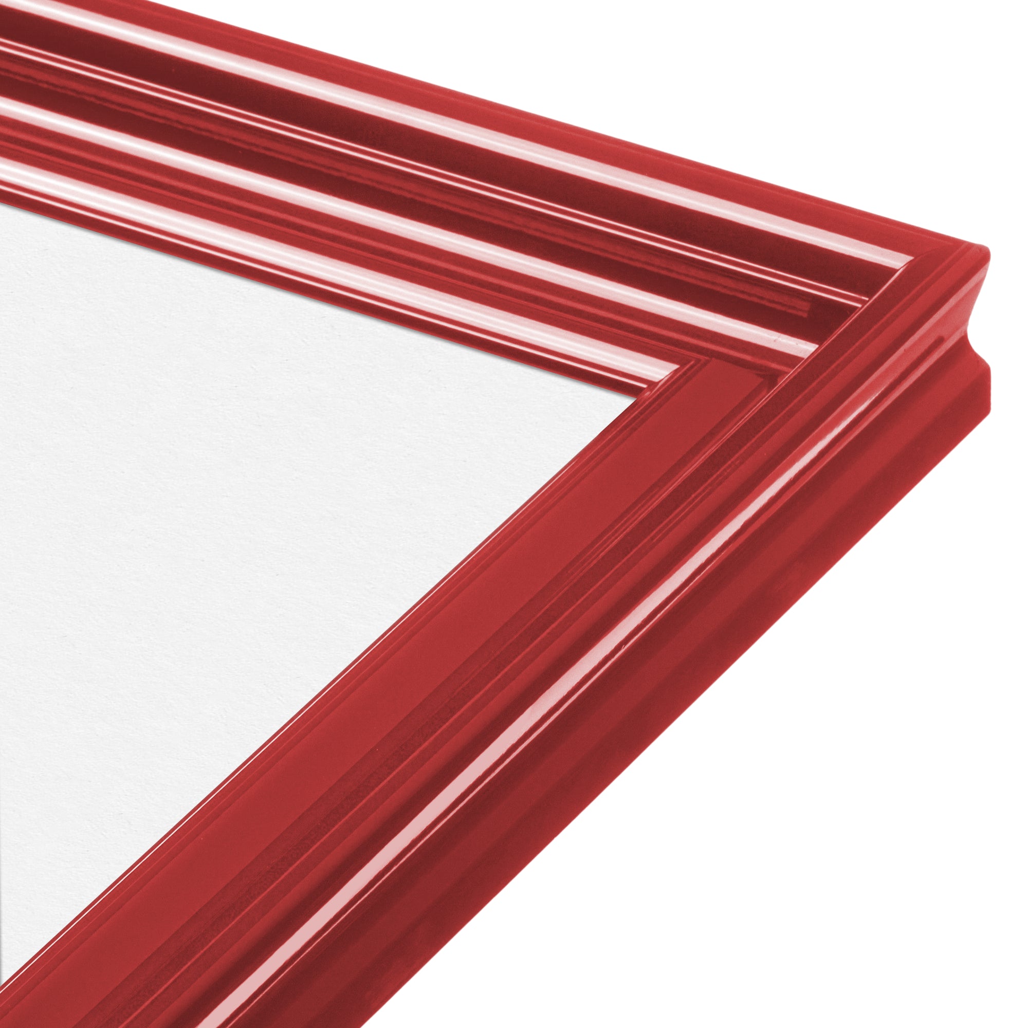 cherry red gloss wide width wall frame