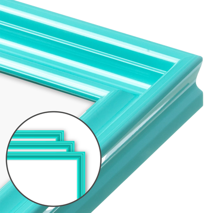 Capri Teal Wide Width Wall Frame, Set of 3