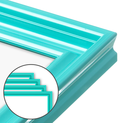 Capri Teal Wide Width Wall Frame, Set of 4