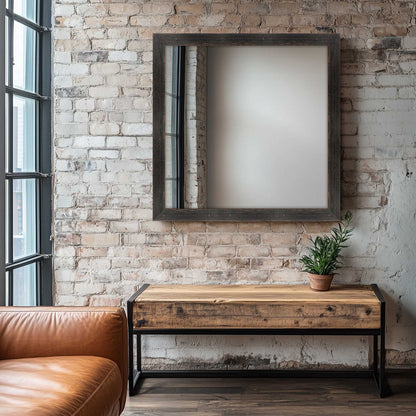 Mirror hanging in a room