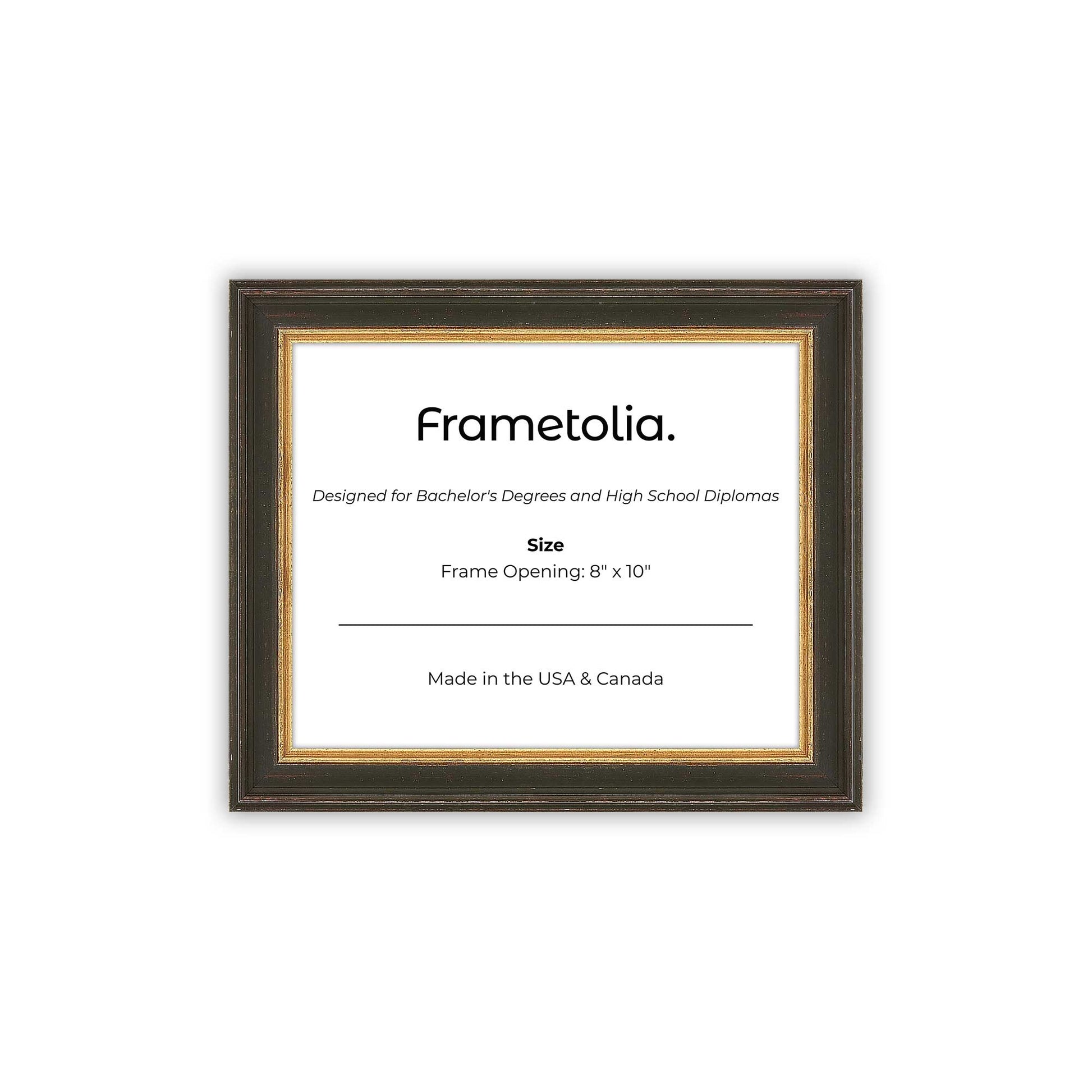 8" x 10" Black FAMILY Diploma Frame - No Mat