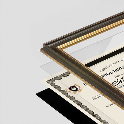 Black FAMILY Wall Frame corner Close up with layers broken out