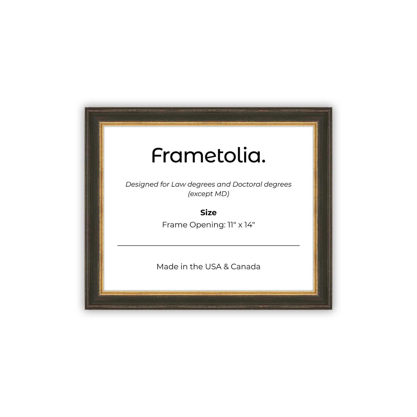 11" x 14" Black FAMILY  Diploma Frame - No Mat