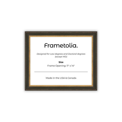 11" x 14" Black FAMILY  Diploma Frame - No Mat