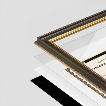 Black FAMILY Wall Frame corner Close up with layers broken out