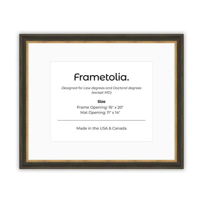 16" x 20" Black FAMILY  Diploma Frame with Mat - 11 x 14 opening